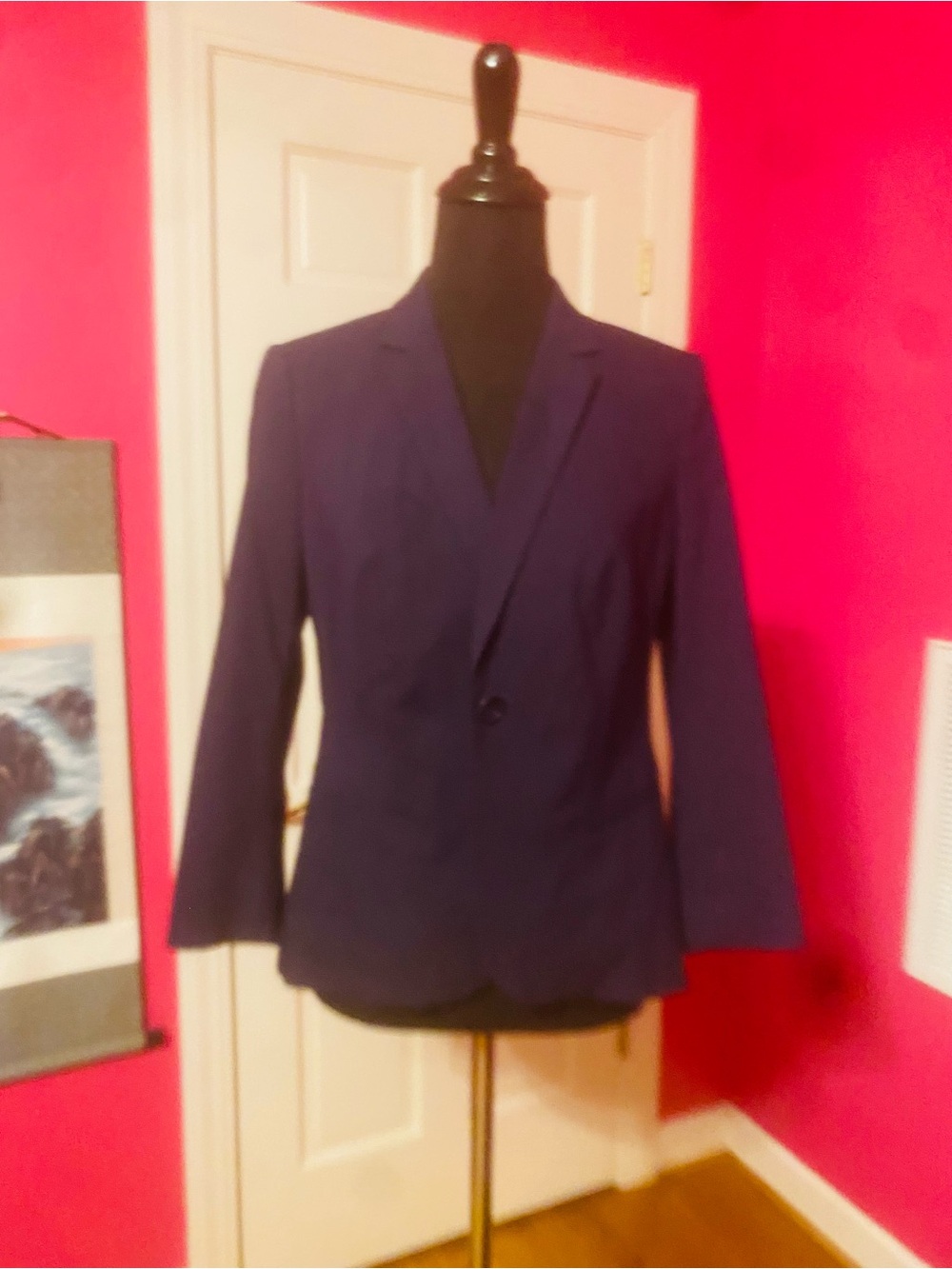 The Limited Navy Blue Single-Button Women's Blazer